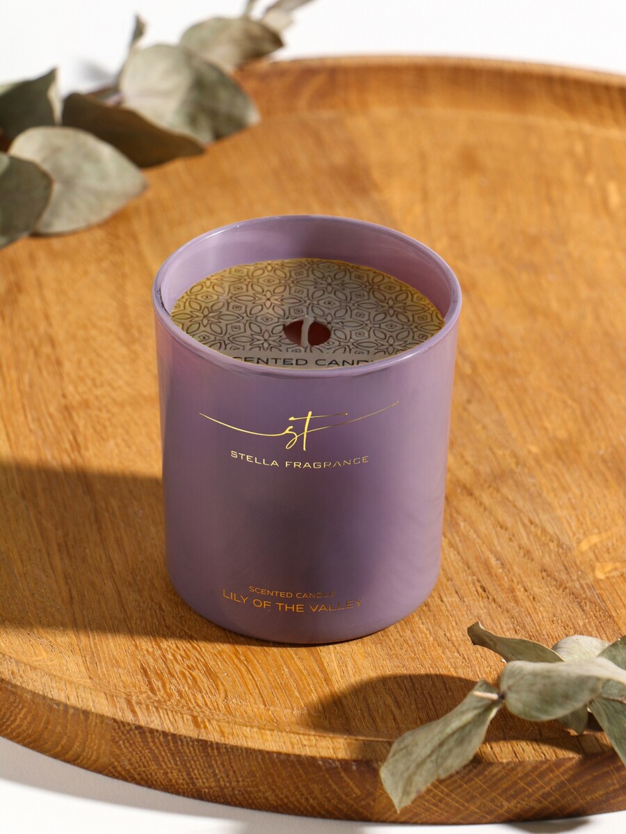 

Ароматическая свеча stella fragrance 160 г, lily of the valley, Фиолетовый;сиреневый