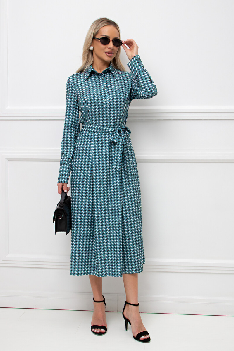 

Платье, Бирюзовый;бирюзовый/белый