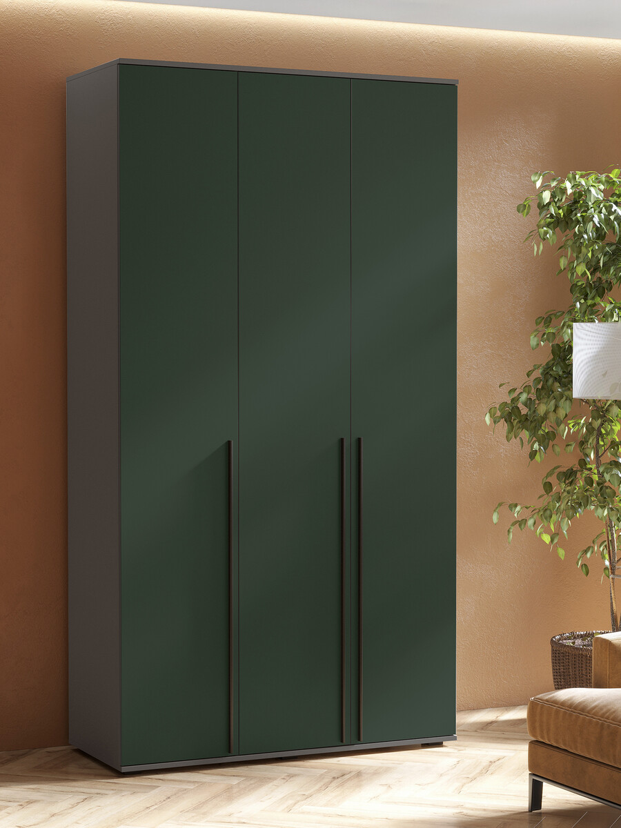 

Шкаф прямой трехстворчатый, Серый;зеленый
