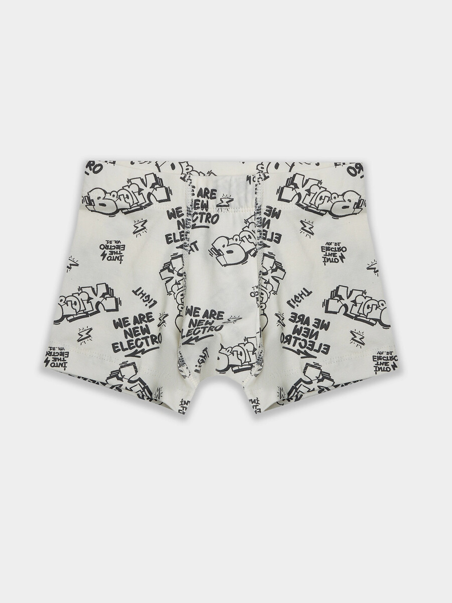 

Трусы для мальчиков серые с принтами, Серый;граффити на молочном