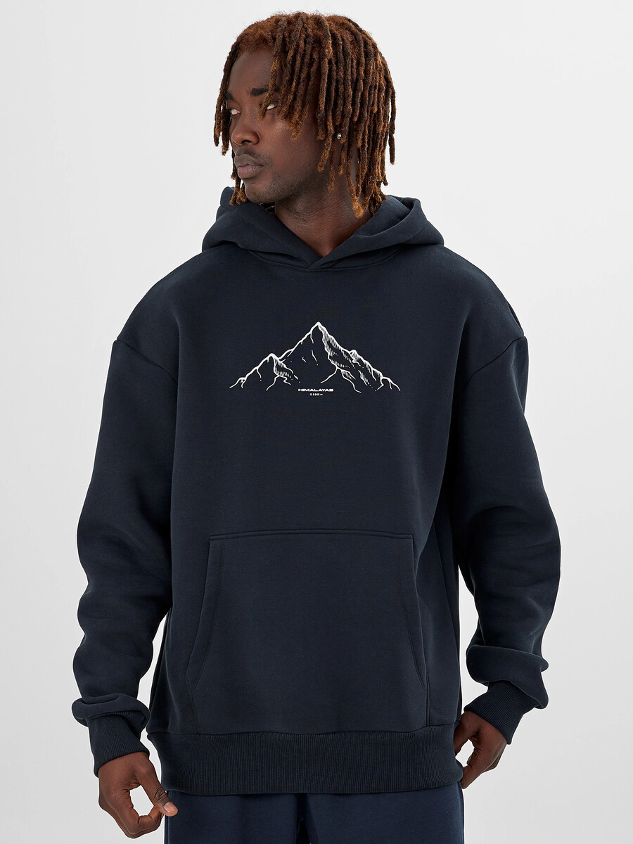 

Худи мужское черное с принтом, Черный;черный +печать3