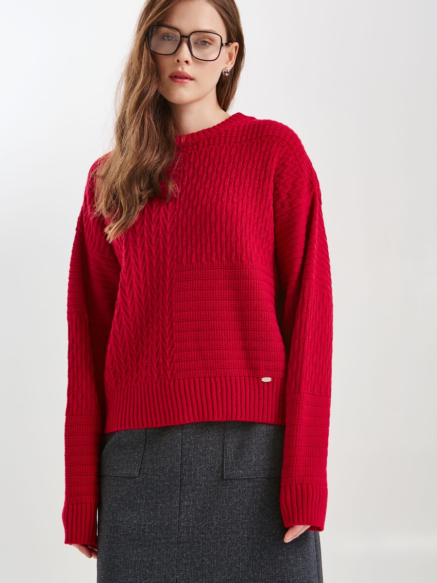 

Джемпер, Красный;гранатовый