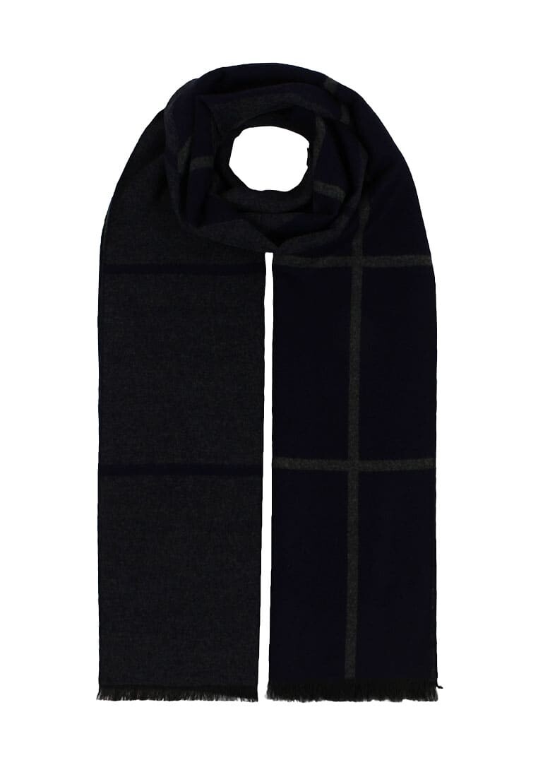 

Шарф, Серый;синий