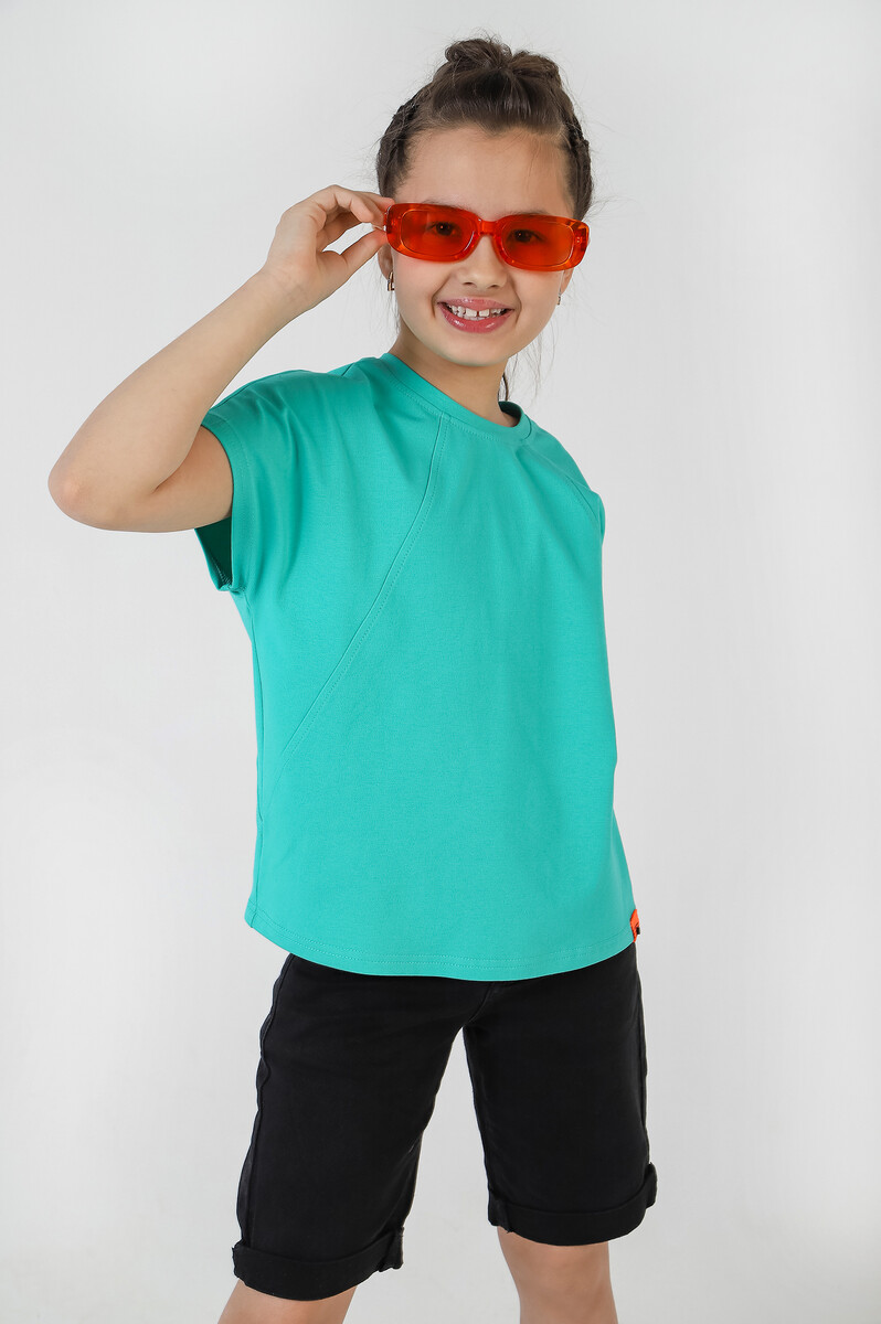 

Фуфайка футболка, Бирюзовый;ментоловый