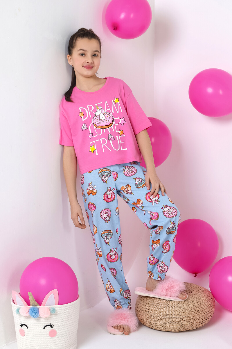 

Пижама, Разноцветный;розово-голубой