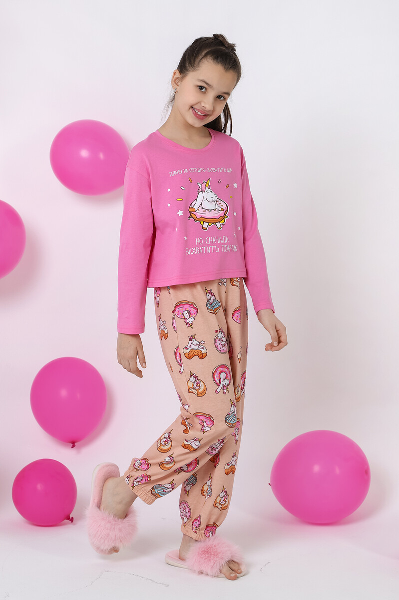 

Пижама, Разноцветный;розово-персиковый