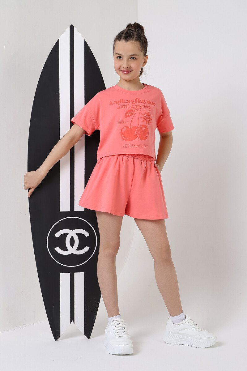 

Костюм, Розовый;розово-коралловый