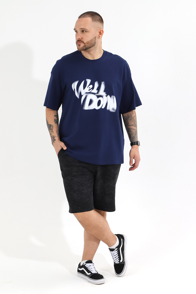 

Фуфайка футболка, Синий;тёмно-синий