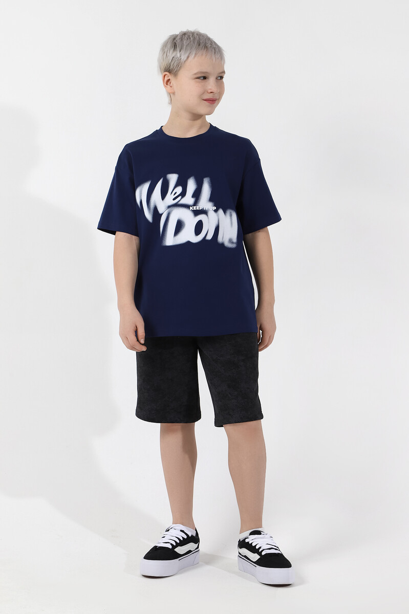 

Фуфайка футболка, Синий;тёмно-синий