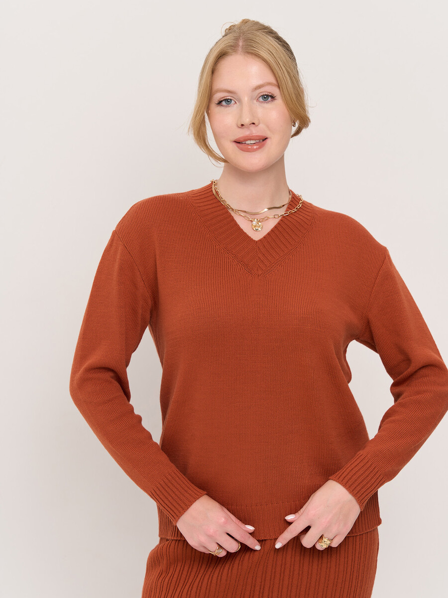 

Джемпер, Коричневый;кленовый сироп