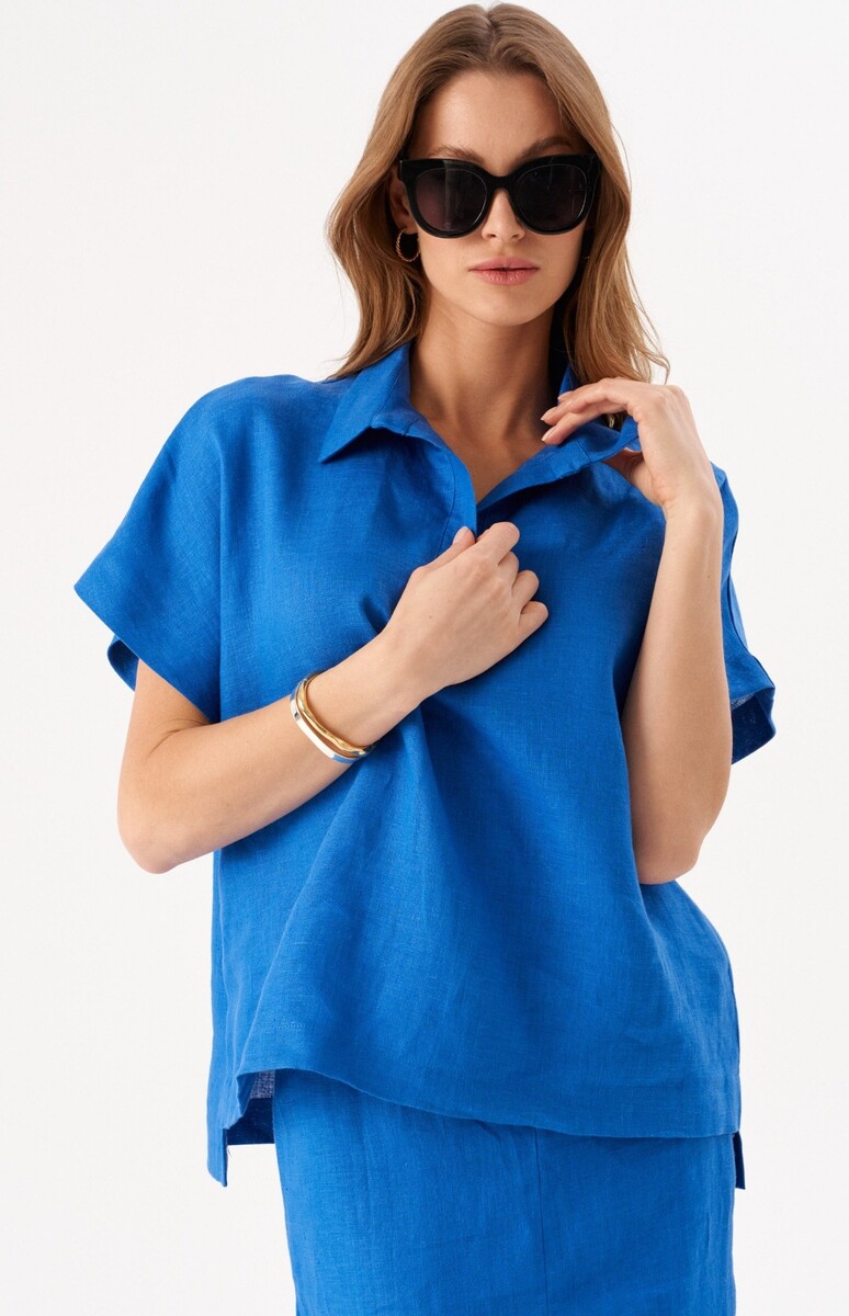 

Блузка, Синий;синий кобальт