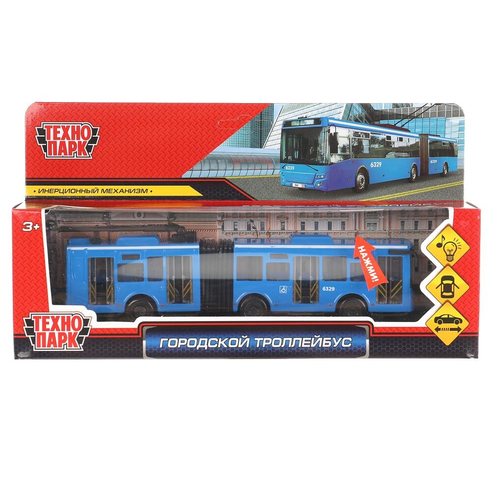 

Машина металлическая с функциями "свет" или "звук" Технопарк TROLLRUB-19SL-BU