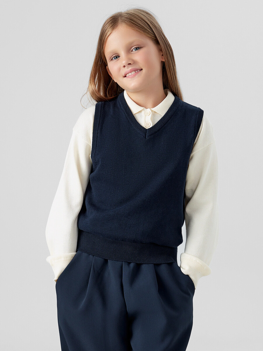 

Жилет для девочек синий, Синий;неви