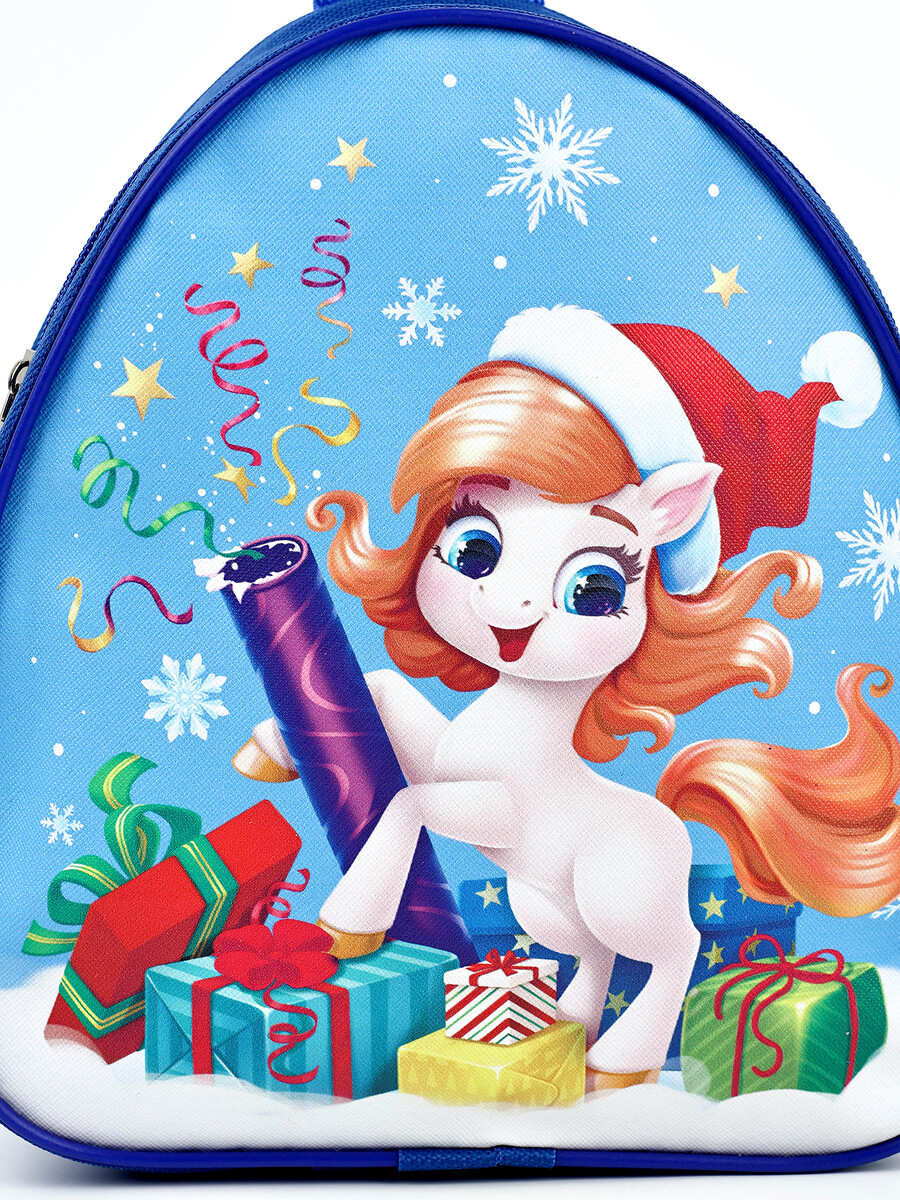 

Рюкзак детский новогодний, Синий;разноцветный;голубой