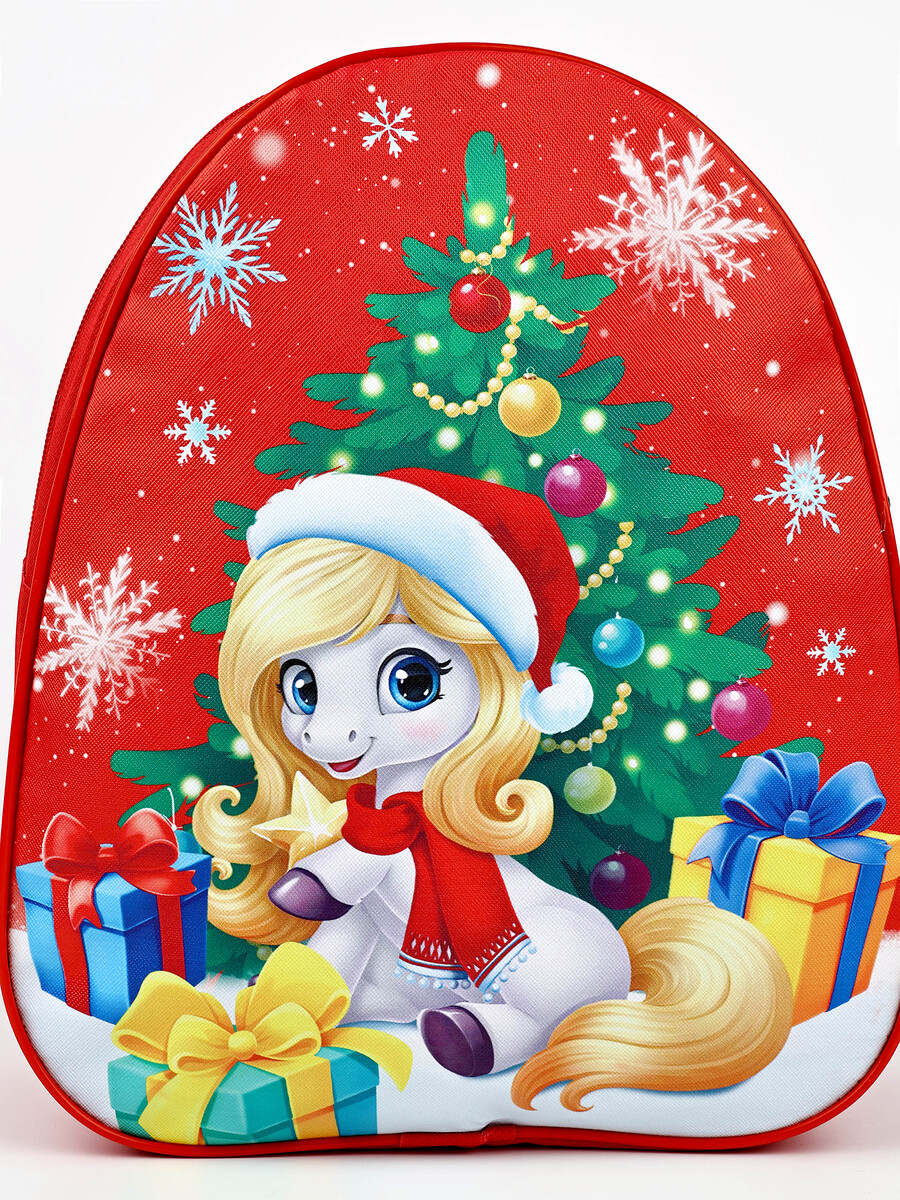 

Рюкзак детский новогодний, Красный