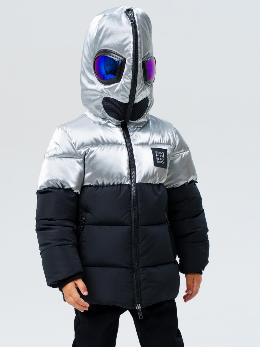 

Куртка, Серебристый;черный;серебряный