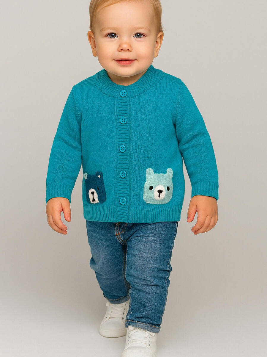 

Кардиган трикотажный, Бирюзовый