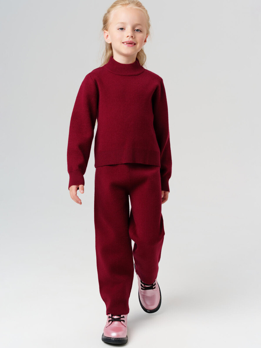 

Комплект трикотажный джемпер брюки, Бордовый
