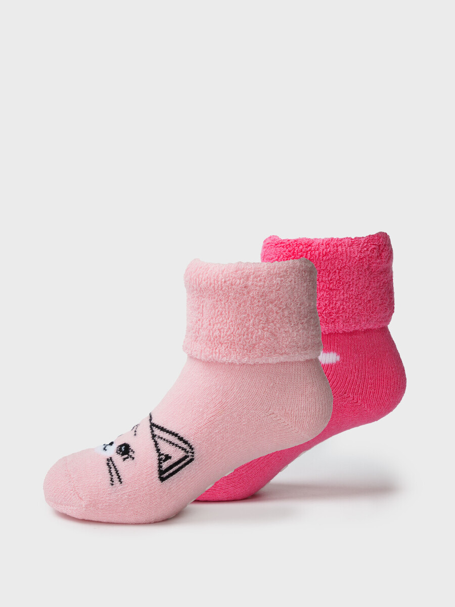 

Носки трикотажные махровые, Розовый;светло-розовый