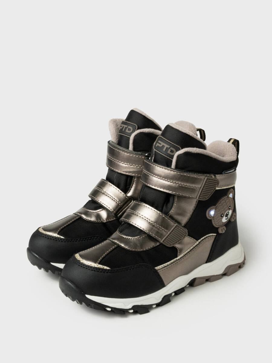 

Ботинки, Черный;бронзовый