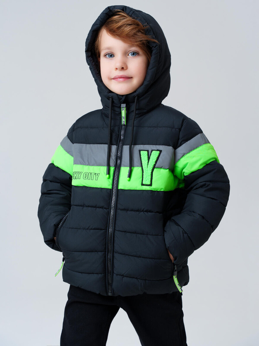 

Куртка, Черный;зеленый;серебряный