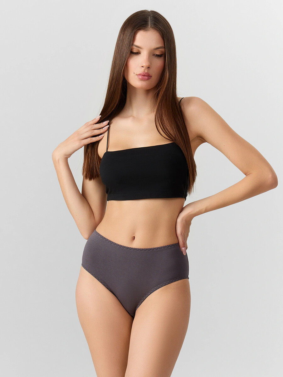 

Трусы макси женские серые, Серый;антрацит1