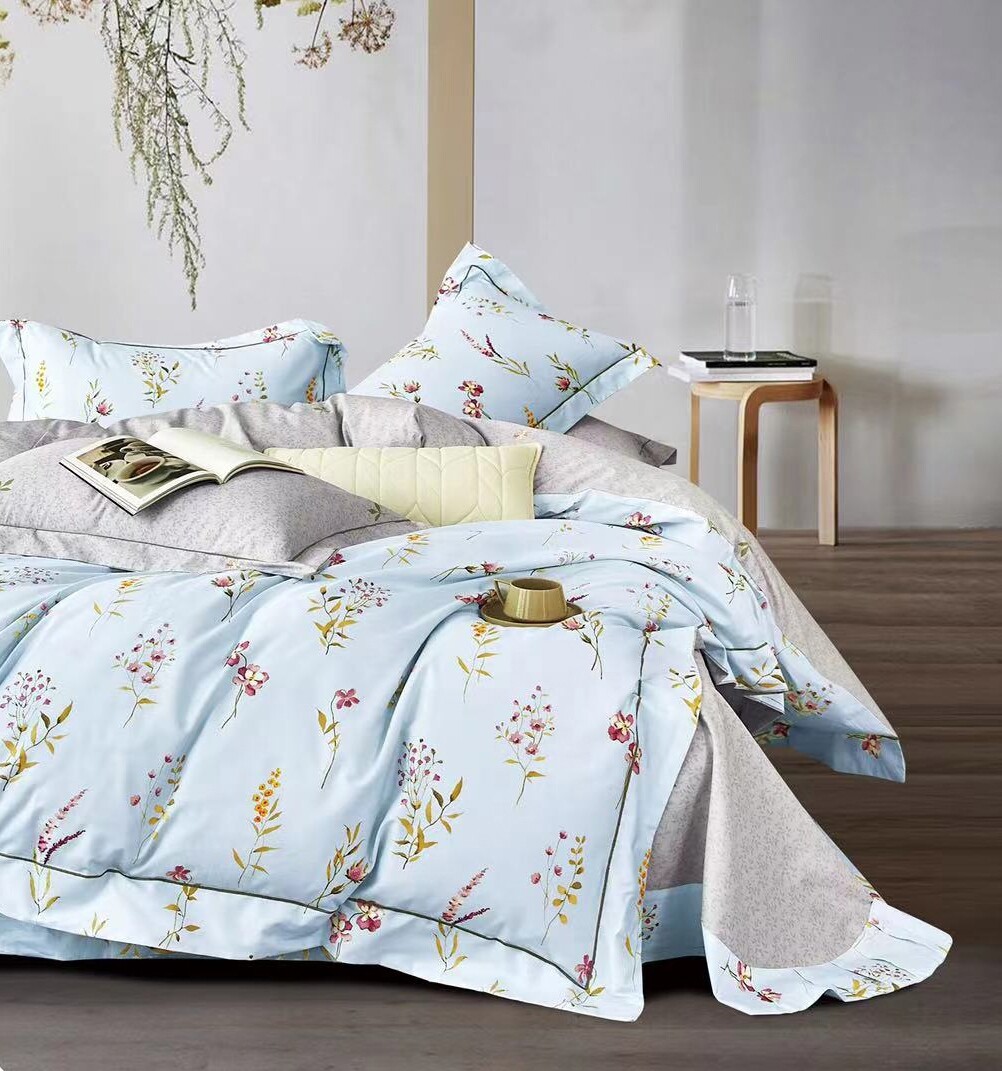 

Постельное белье 2-х сп с Евро прост. на резинке, Голубой