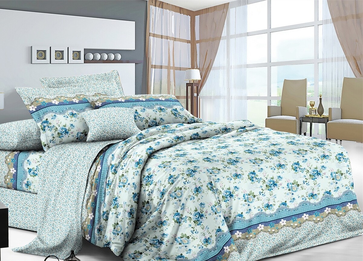 

Постельное белье, Голубой