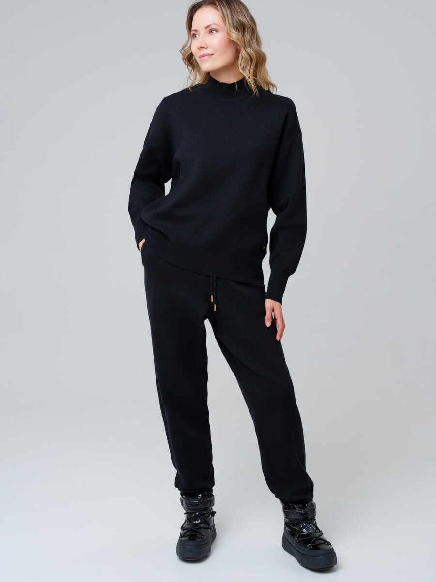

Комплект трикотажный джемпер брюки, Черный