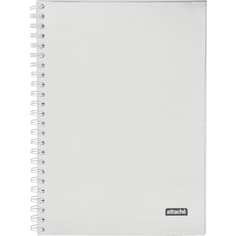 

Бизнес-тетрадь Attache Metallic А5 96 листов серая в клетку гребень фольга (204х146 мм)