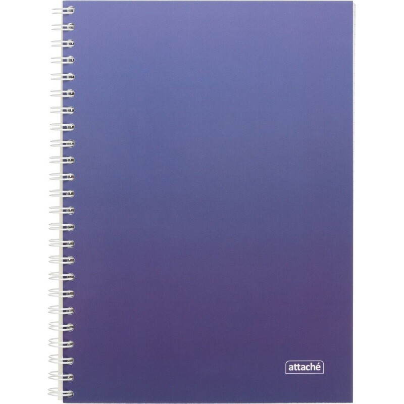 

Бизнес-тетрадь Attache Градиент А5 96 листов синяя в клетку гребень УФ-лак (204х146 мм)