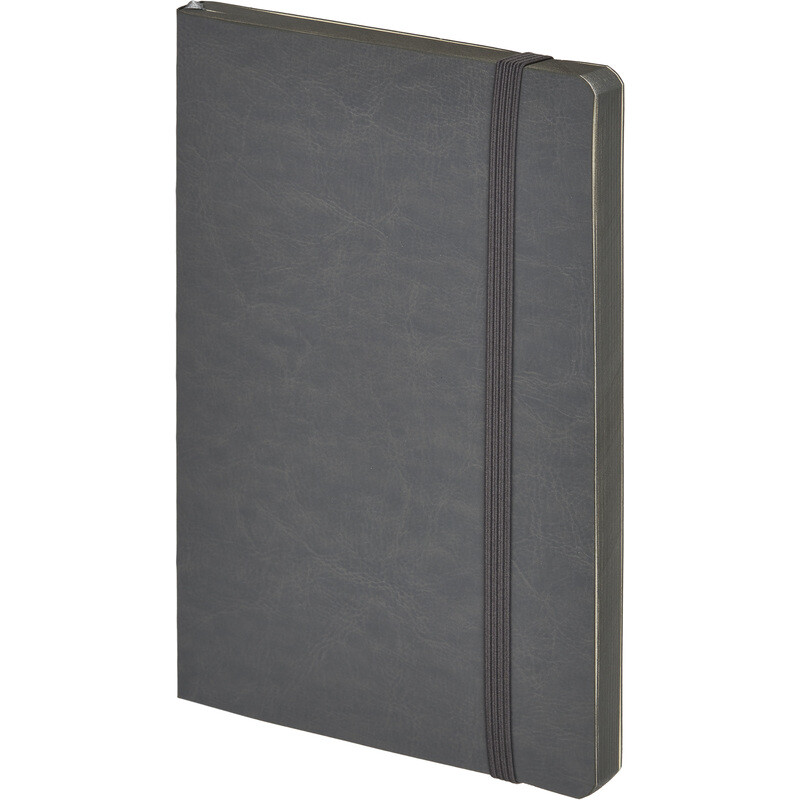 

Ежедневник недатированный Attache Flex искусственная кожа Soft Touch А5 136 листов серый с фиксирующей резинкой (серый обрез)