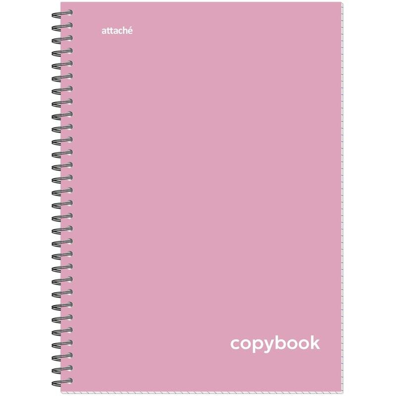 

Бизнес-тетрадь Attache Акварель А4 96 листов розовая в клетку на спирали (202x270 мм)