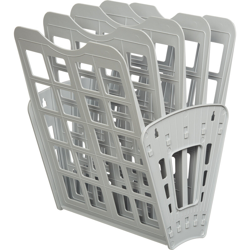 

Лоток вертикальный веерный для бумаг Attache 255 мм пластиковый серый 4 отделения