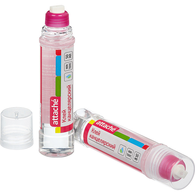 

Клей канцелярский жидкий Attache 50 мл прозрачный силиконовый аппликатор