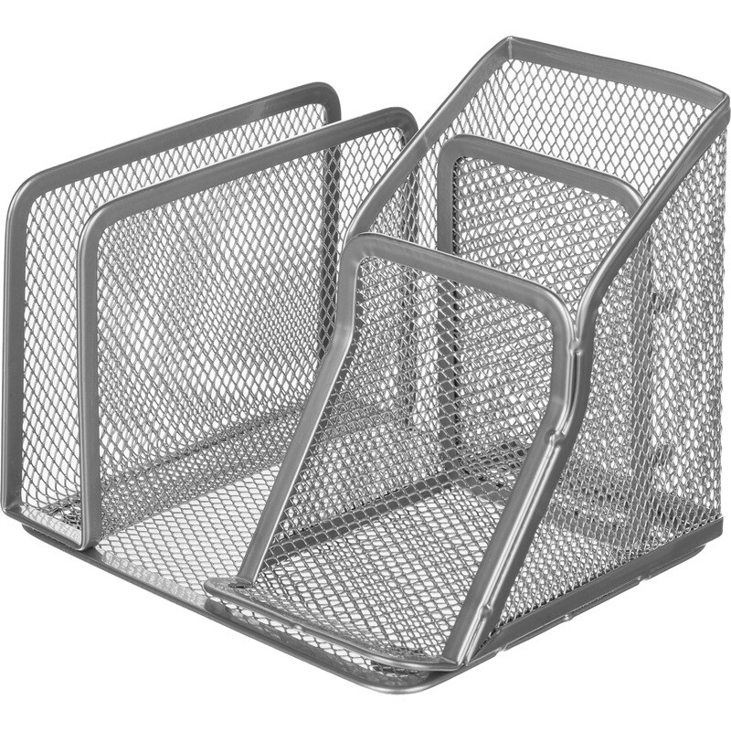 

Подставка-органайзер для канцелярских принадлежностей Attache 4 отделения серебристая