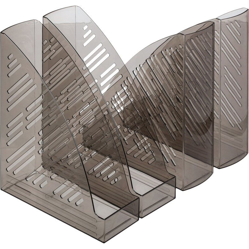 

Лоток вертикальный для бумаг 85 мм Attache пластиковый серый (4 штуки в упаковке)