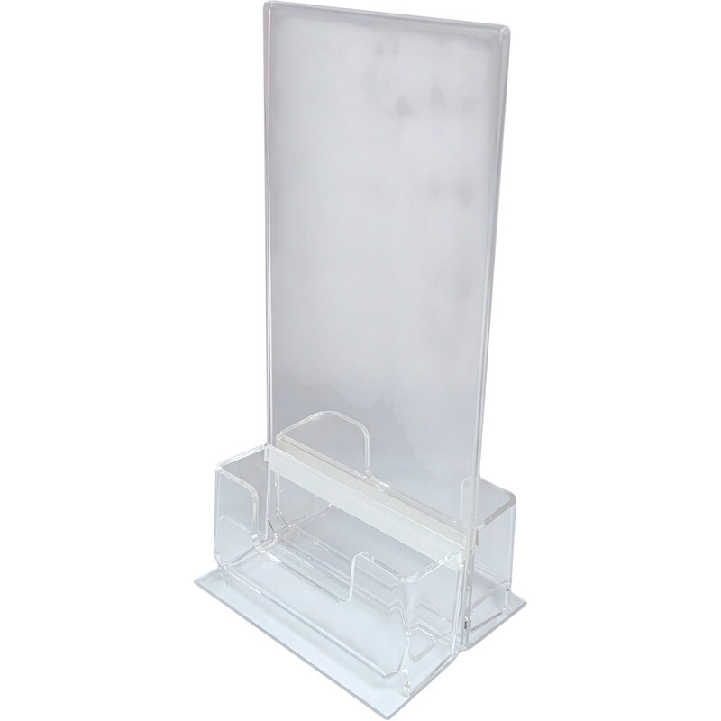 

Подставка настольная для рекламных материалов и для визиток двусторонняя вертикальная Attache (210x100x80 мм)