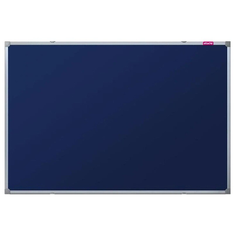 

Доска текстильная 100x150 см Attache цвет покрытия синий алюминиевая рама