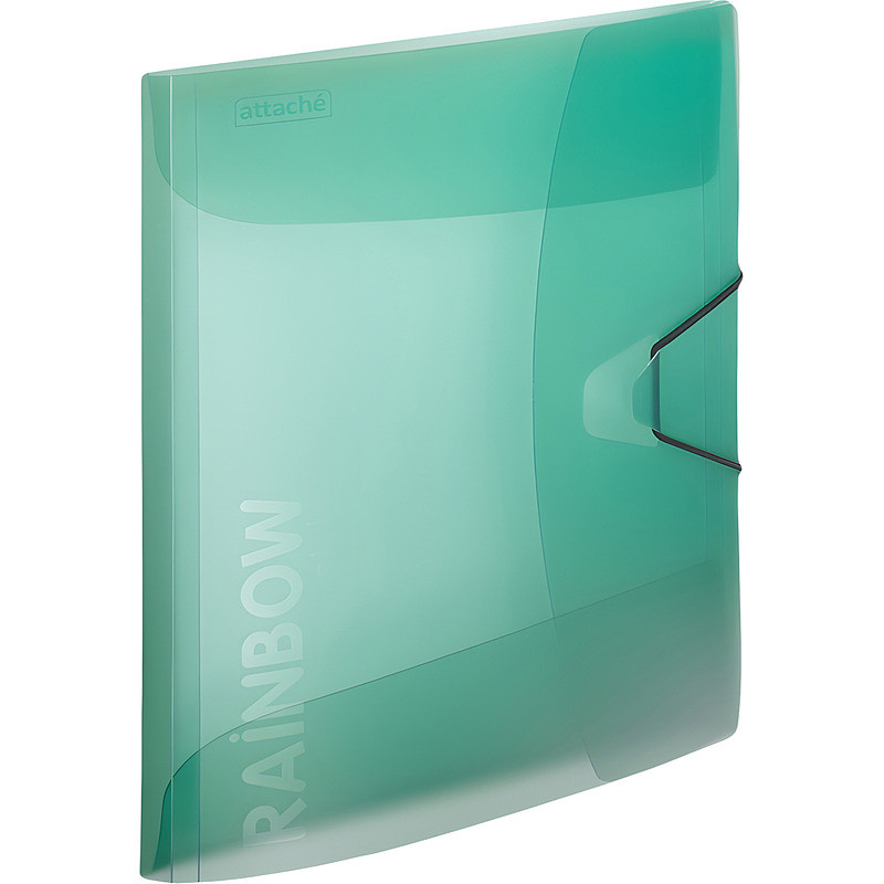 

Папка на резинке Attache Rainbow Style А4 15 мм пластиковая до 200 листов зеленая (толщина обложки 0.45 мм)