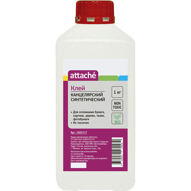 

Клей канцелярский жидкий Attache 1000 мл прозрачный