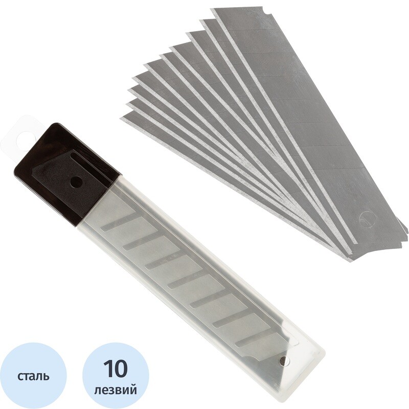 

Лезвие сменное сегментированное Attache стальное 18 мм прямоугольное (10 штук в упаковке)