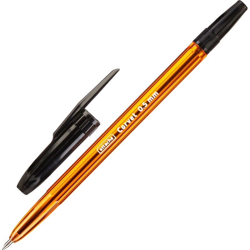 

Ручка шариковая неавтоматическая Attache Corvet черная (толщина линии 0.5 мм)