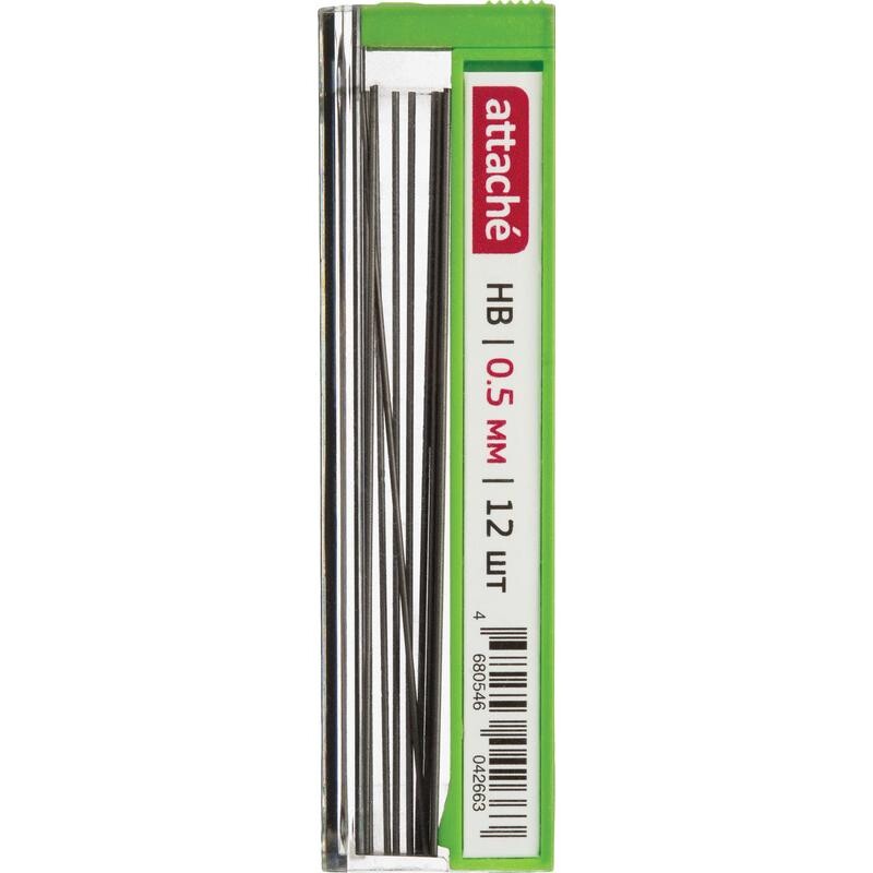 

Стержень микрографический полимерный HB 0.5 мм Attache (12 грифелей)