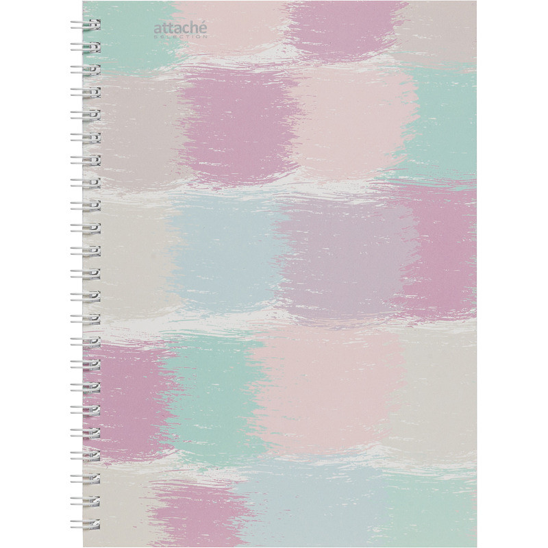 

Бизнес-тетрадь Attache Selection Pastel A5 80 листов разноцветная в клетку на спирали (145x203 мм)