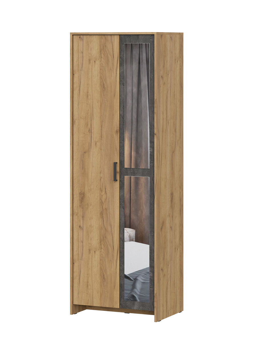 

Шкаф прямой двухстворчатый, Бежевый;серый