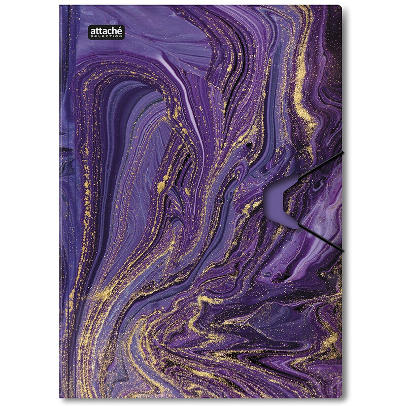 

Папка на резинке Attache Selection Fluid А4+ 18 мм пластиковая до 200 листов фиолетовая (толщина обложки 0.45 мм)