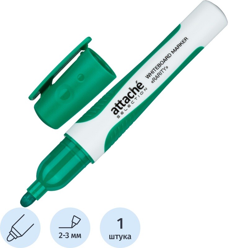 

Маркер для белых досок Attache Selection Rarity зеленый (толщина линии 2-3 мм) круглый наконечник