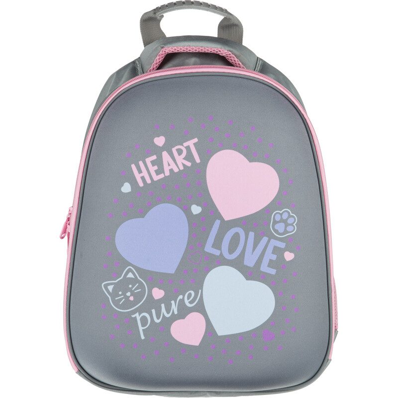 

Ранец Комус Класс (№1 School) Easy Heart анатомический серый с двумя отделениями