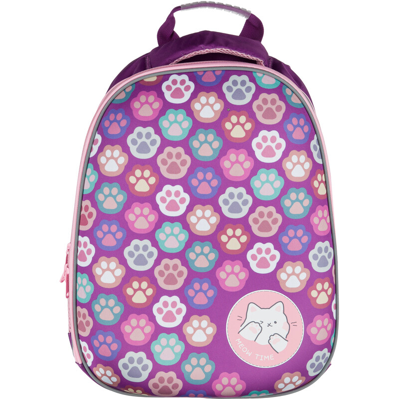 

Ранец Комус Класс (№1 School) Easy Лапки анатомический фиолетовый с двумя отделениями